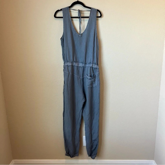 Young Fabulous & Broke Chambray Tie Waist Jumpsuit - Picture 4 of 4